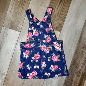 Carter's Floral Overall Dress Size 18m 100% Cotton